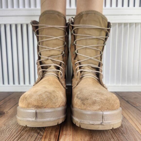 Belleville AFSTC Mens Sz 11 R Coyote Steel Toe Hot Weather Military Combat Boots - Picture 2 of 10